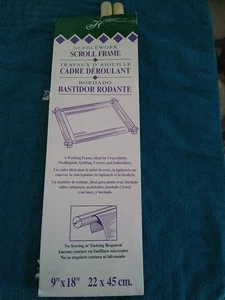 Needlework Scroll Frame Needlepoint Cross Stitch Lap 9" x 18" 22 x 45 cm - Picture 1 of 2