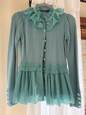 Twelve By Twelve Los Angeles Knit Light Sweater Teal XS/S - Image 1 of 4