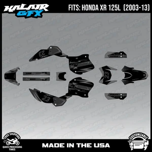 Graphics Decal Kit for Honda XR125L XR 125 (2003-2013)  Evader-Smoke - Picture 1 of 4