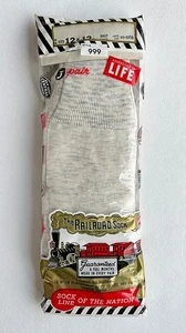 Vintage The Railroad Socke ~ 3er Paket, halber Schlauch ~ 1966 ~ New Old Stock - Bild 1 von 5