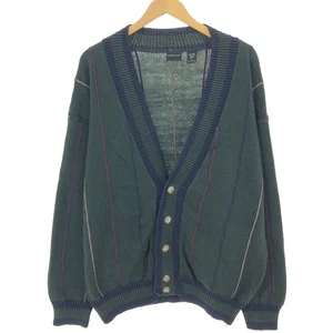 Used STRUCTURE Stripe Pattern Ramie and Cotton Knit Cardigan Men's Size L - Picture 1 of 5