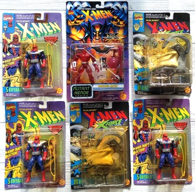 LOTE DE 6 FIGURAS DE ACCIÓN MARVEL X-MEN "TOTALMENTE NUEVAS" XAVIER SENYAKA MOJO TOY BIZ Foto 1 de 4