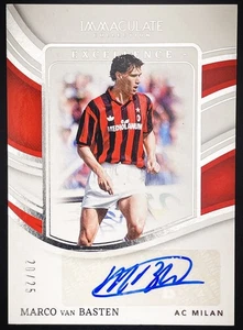 2023-24 Panini Immaculate Marco Van Basten Auto AC Milan 20/25 - Picture 1 of 2
