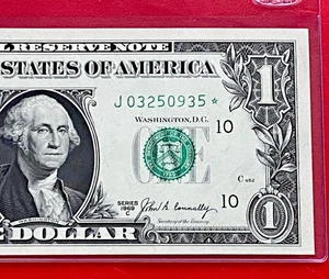 1969C STAR NOTE $1 DOLLAR BILL ( KANSAS J ) UNCIRCULATED - Picture 1 of 3