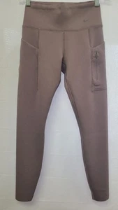 Nike Dri Fit GO Womens Small High Waist Biker Running Yoga Shorts Purple Pants - Picture 1 of 5