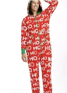 Tipsy Elves One Piece Pajamas XL Christmas XMAS NEW Ho Ho Ho Jumpsuit $89 COZY - Picture 1 of 4