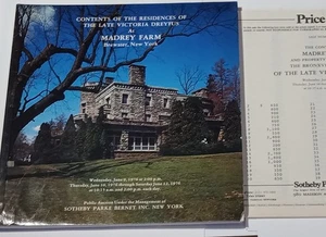 1976 Sotheby Parke Bernet Madrey Farm Victoria Dreyfus Auction Catalog - Imagen 1 de 4