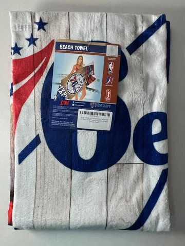 Philadelphia 76ers 30” x 60” NBA School Beach Dorm Towel NEW Cover