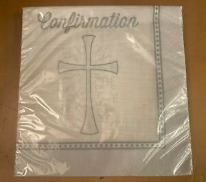 Divinity Silver Pattern Confirmation Luncheon Napkins Party Decoration 16 -2Ply
