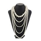 Exaggerated Imitation Pearl Choker Multi-layer Women's Necklace  Street Club