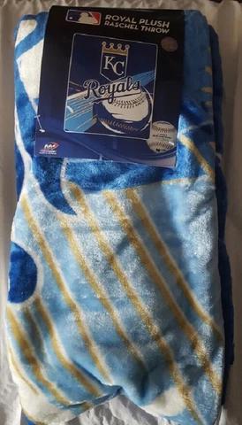 Kansas City Royals 50" by 60" Raschel Throw Blanket - MLB Big Stick design Cover