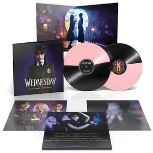 WEDNESDAY SOUNDTRACK VINYL NEW! LIMITED PINK BLACK LP! JENNA ORTEGA, NETFLIX - Picture 1 of 3