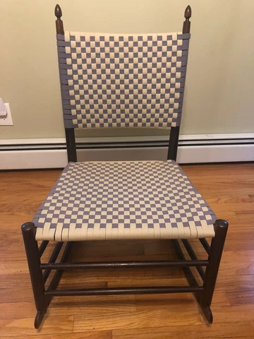 Antique Mount Lebanon Shaker No. 4 Rocking Chair New Tape Original Shaker Mark Cover