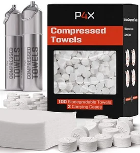 Compressed Towel Tablets - 100% Bamboo Camping Toilet Paper Tablets Great for... - Picture 1 of 7
