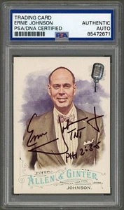 Ernie Johnson SIGNED 2016 Allen & Ginter Card #203 Sportscaster Slab Auto PSA  - Picture 1 of 2