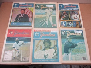 6 Vintage New York Yankees Magazine Zeitung 1981 und 1983 SET SCHÖNER ZUSTAND - Bild 1 von 10
