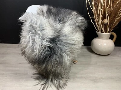 XLarge Natural Leather Iceland Curly Sheepskin Single Pelt Rug Seat Cover PetBed