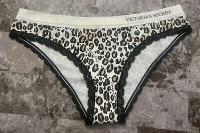 BRAGAS CHEEKINI NUEVAS CON ETIQUETAS VICTORIA'S SECRET L BLANCAS NEGRAS ENCAJE LEOPARDO SIN COSTURAS RARAS Foto 1 de 3