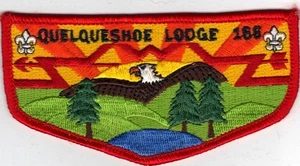 OA Quequeshoe Lodge 166 solapa S-34 solapa, borde rojo, ¡como nuevo! - Imagen 1 de 1