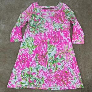 Vestido Lilly Pulitzer Ofelia Swing L Suave Enrejado Correa Espalda Náutico Preppy Lo último - Imagen 1 de 18