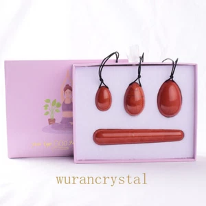 Natural red jasper quartz crystal egg massage stick Female masturbation Gift box - Picture 1 of 12
