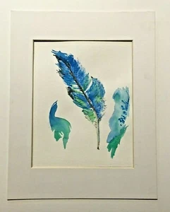 Pintura original de pluma de tinta de Lori Clark enmarañada a 11"" x 14"" manga de plástico  - Imagen 1 de 8