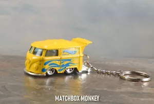 Custom Split Window Volkswagen T2 Bus Splitty Kombi VW Van Keychain FOB 1/64th - Picture 1 of 6