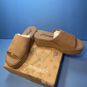 Sandalia Free People Fawn Gris Puerto Forma Plana Toboganes Para Mujer Talla 39 8.5 EE. UU. - Imagen 1 de 6
