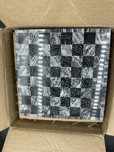 Small Marble Chess Set 7.75" Board Black & Gray - Picture 1 of 5
