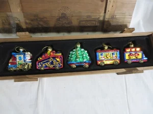 Vintage 2003 Collection Thomas Pacconi Classics5 Car Train Christmas Ornaments - Picture 1 of 10