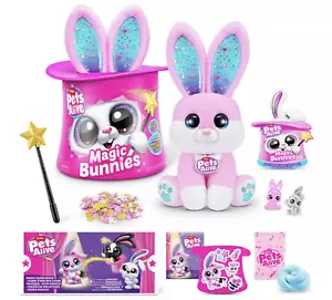 Pets Alive by ZURU Magic Bunnies interaktives Plüschhasen-Spielzeugset (rosa) *** NEU - Bild 1 von 13