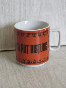 VTG Ceramic DO NOT DISTURB Halloween Goth Punk Mug Cup Japan 3.5" H Flaw READ - Picture 1 of 13