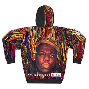 Notorious BIG Coogi Print Unisex Hoodie - Biggie Smalls Artisan Kapuzenpullover - Bild 1 von 31