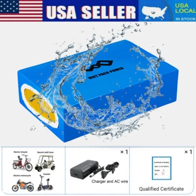 Batería de bicicleta eléctrica 72V 40Ah 5000W 48V 52V 60V batería de litio para scooter con cargador Foto 1 de 4