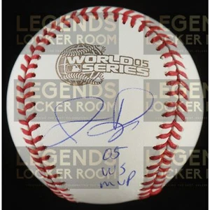 Jermaine Dye Signed Rawlings World Series Baseball - Inscribed "05 WS MVP" - Picture 1 of 2