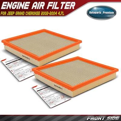 2pcs New Engine Air Filter for Jeep Grand Cherokee 2002 2003 2004 4.7L 5015610AA - image 1 of 4