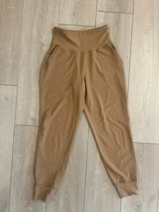 Old Navy Active Leggings Womens Small Brown Tan Powersoft Jogger Stretch Pants - Picture 1 of 10