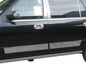Stainless Steel Rocker Panel Trim 4 Pc For 2015-2017 Ford Expedition EL Model - Picture 1 of 6