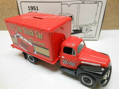 1ST GEAR DIECAST 1951 FORD F-6 RACIN' RONS DRY GOODS VAN I LOVE STOCK CAR RACING - Image 1 of 4