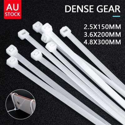 Cable Ties ZipTie Black Nylon UV Stabilised Plastic Electrical Wire Bundle Bulk - image 1 of 4