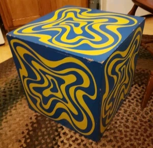 Cool Retro 1967 Joyce Miller CUBE TABLE by William Products New York GROOVY MCM - Picture 1 of 4