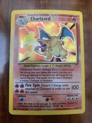 Pokemon Charizard Base Set Holo Rare 4/102 Unlimited MP🔥 - Image 1 of 4