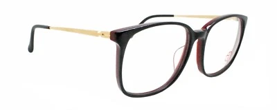 New Authentic Alain Delon 2842 6 80s Vintage Black Plastic Square Eyeglasses Foto 1 de 4