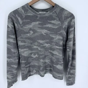 Athleta Girl's Cozy Cross Your Fingers Sweatshirt * Gray Camo * Large 12 - Picture 1 of 3