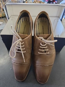 GIORGIO BRUTINI - Zapatos de vestir Oxford de cuero marrón para hombre, con cordones talla 81/2 249328 - Imagen 1 de 20