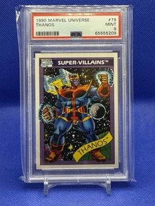 1990 Marvel Universe Thanos PSA 9 Mint #79 Super-Villains - Picture 1 of 5