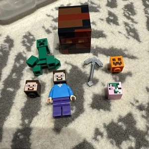 LEGO Minecraft Creeper Pumpkin Head Steve Creeper Magma Cube Zombie Pigman Lot - Picture 1 of 2