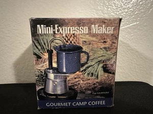 Vtg GSI Outdoors Mini Expresso Maker Gourmet Camp Coffee Moka Pot Made in Italy - Picture 1 of 8