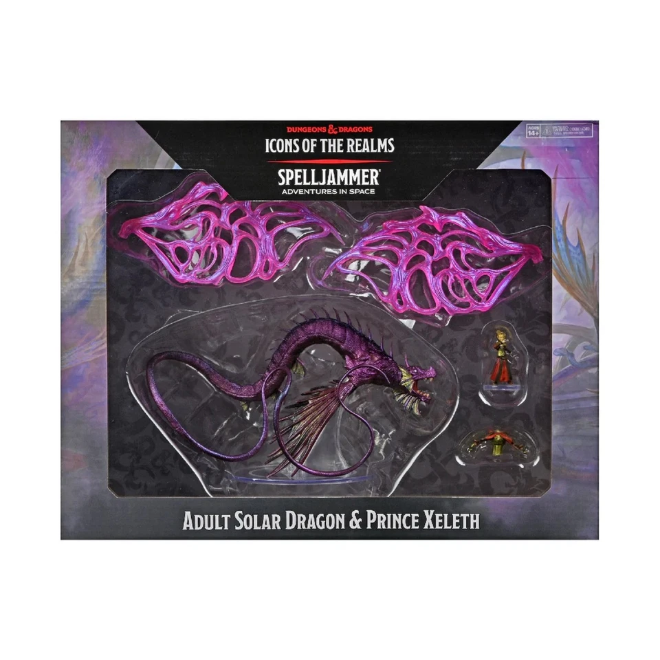 WizKids D&D Premium Spelljammer - Dragón Solar Adulto & Príncipe Xeleth Nuevo