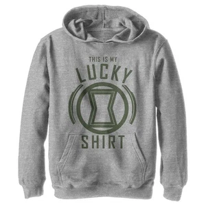 Boy's Marvel St. Patrick's Day Black Widow My Lucky Shirt Pull Over Hoodie - Picture 1 of 4